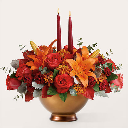 Fruits of Fall Centerpiece –  Colonial Flower Shoppe, Somers CT