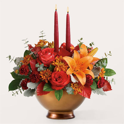 Fruits of Fall Centerpiece –  Colonial Flower Shoppe, Somers CT