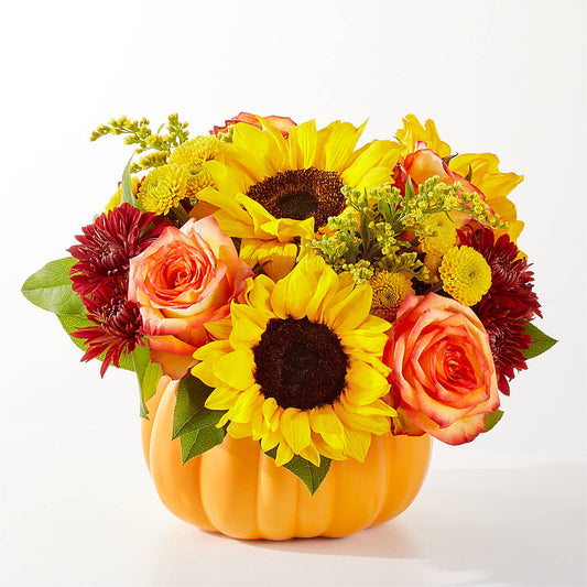 Golden Gourd Pumpkin Bouquet –  Colonial Flower Shoppe, Somers CT
