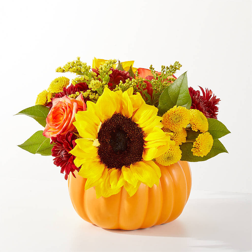 Golden Gourd Pumpkin Bouquet –  Colonial Flower Shoppe, Somers CT