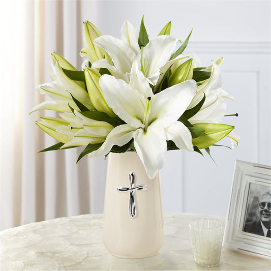 Faithful Blessings Bouquet –  Colonial Flower Shoppe, Somers CT