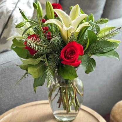 Sparkling Snowflakes Bouquet –  Colonial Flower Shoppe, Somers CT