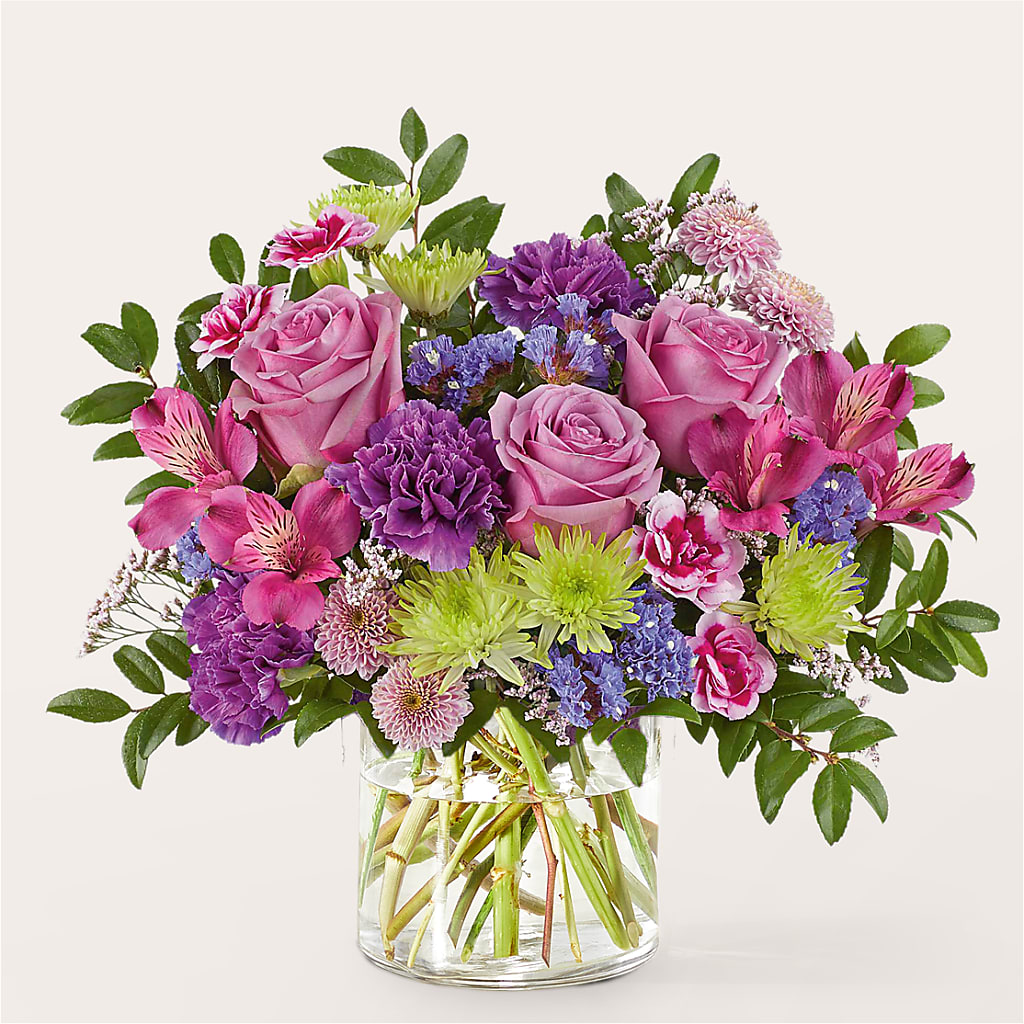 Glass Half Full Bouquet –  Colonial Flower Shoppe, Somers CT