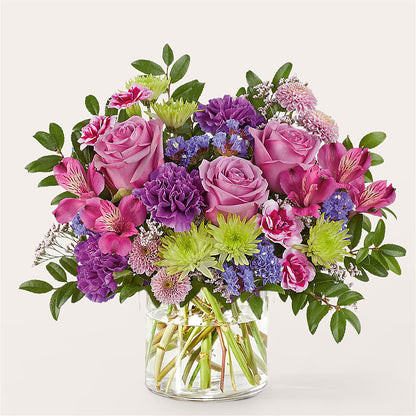 Glass Half Full Bouquet –  Colonial Flower Shoppe, Somers CT