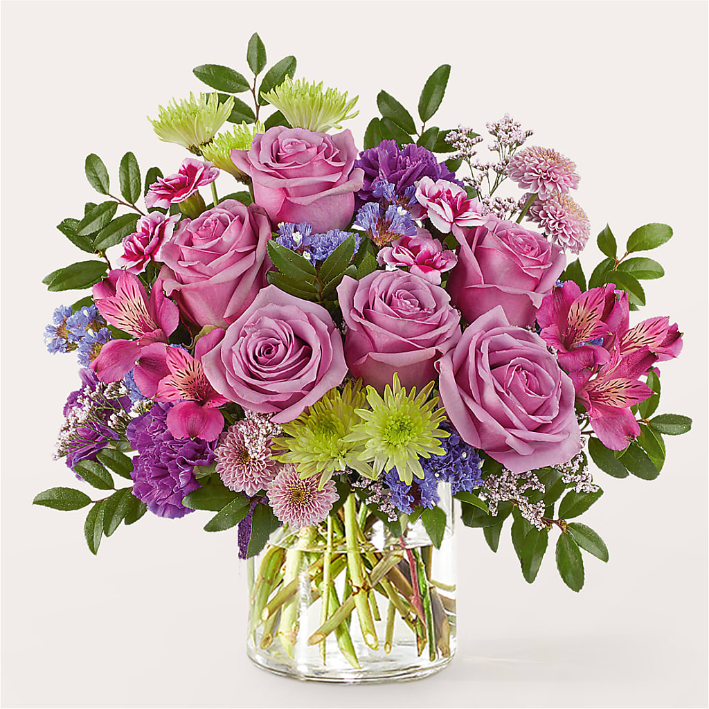 Glass Half Full Bouquet –  Colonial Flower Shoppe, Somers CT