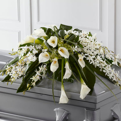 Angel Wings Casket Spray –  Colonial Flower Shoppe, Somers CT