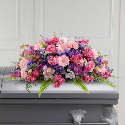 Glorious Garden Casket Spray –  Colonial Flower Shoppe, Somers CT