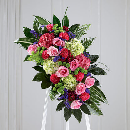 Refreshing Mix Standing Spray –  Colonial Flower Shoppe, Somers CT