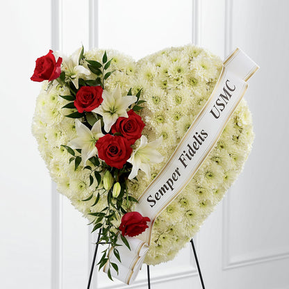 Heartfelt Hero Standing Heart –  Colonial Flower Shoppe, Somers CT