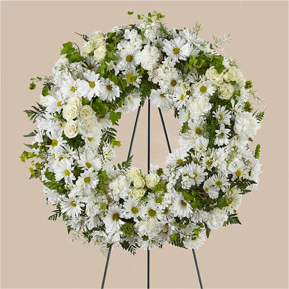 Faithful Wishes Wreath –  Colonial Flower Shoppe, Somers CT