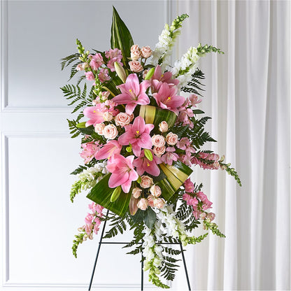Elegant Embrace Standing Spray –  Colonial Flower Shoppe, Somers CT