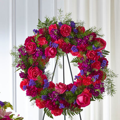 Calming Colors Wreath –  Colonial Flower Shoppe, Somers CT