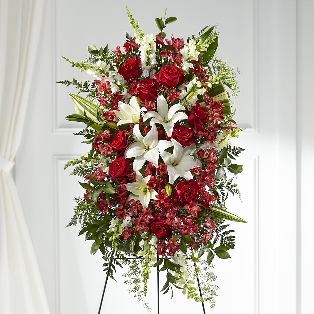 Everlasting Memory Standing Spray –  Colonial Flower Shoppe, Somers CT
