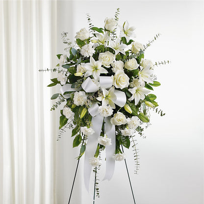 With Care Standing Spray –  Colonial Flower Shoppe, Somers CT