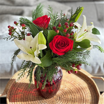Evergreen Delight Bouquet –  Colonial Flower Shoppe, Somers CT