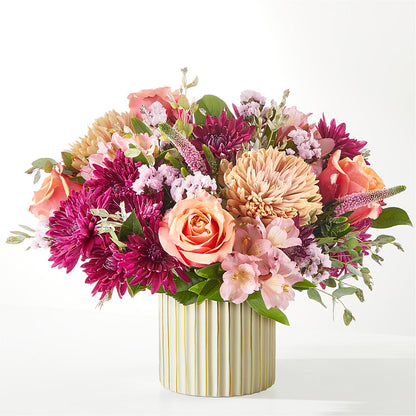 Berry Cobbler Bouquet with Ivory Vase –  Colonial Flower Shoppe, Somers CT