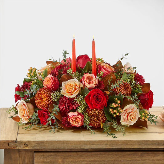 Gather Near Centerpiece –  Colonial Flower Shoppe, Somers CT