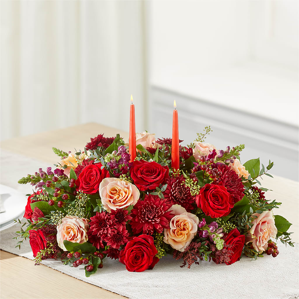 Most Thankful Centerpiece –  Colonial Flower Shoppe, Somers CT