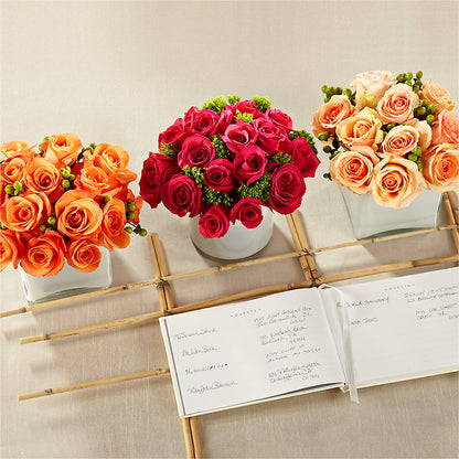 Dawn Rose Centerpiece –  Colonial Flower Shoppe, Somers CT